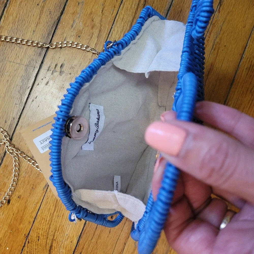 Tommy Bahama Wicker  Whale‎ Crossbody Bag  NWT
